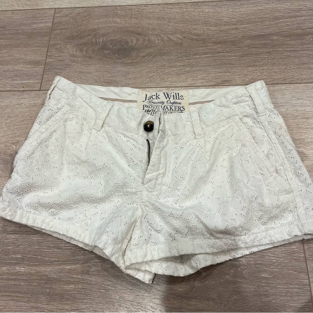 Jack Wills White Eyelet Shorts